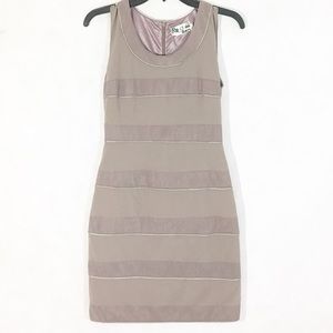C. Luce Taupe Sleeveless Bandage Dress Size S